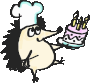 another hedgie with cake